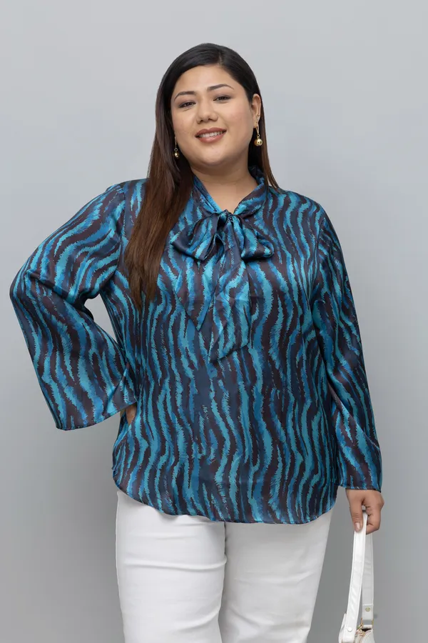 Women's_Plus_Size_Chevron_Print_Satin_Top