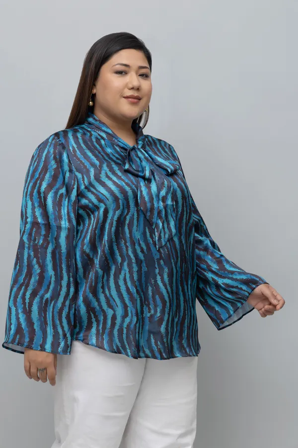 Women's_Plus_Size_Chevron_Print_Satin_Top