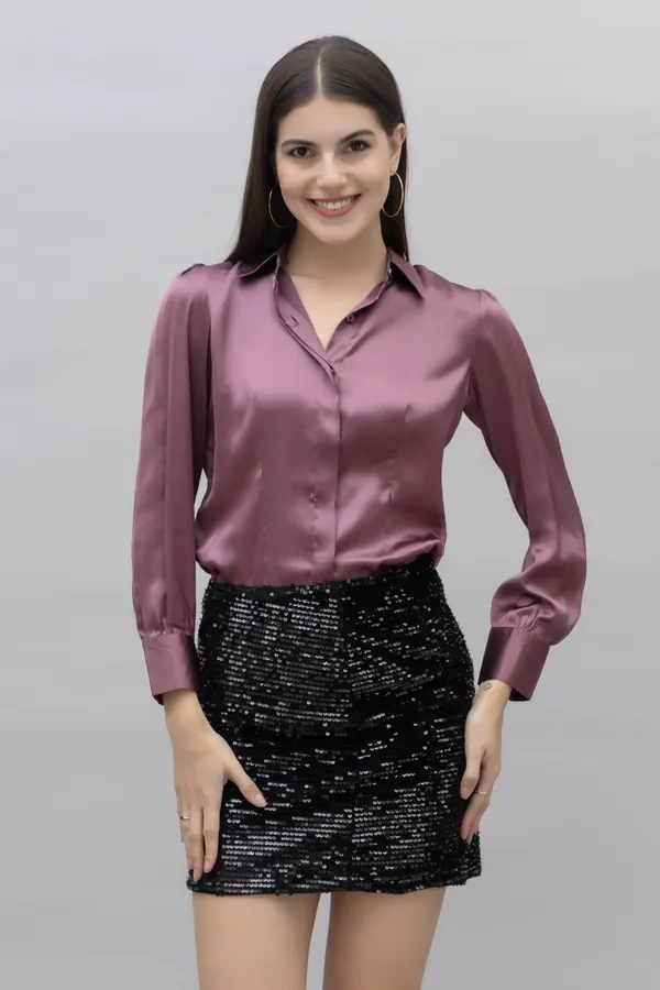 Purple_Satin_Solid_Full_Sleeve_Hip_Length_Shirt_For_Women