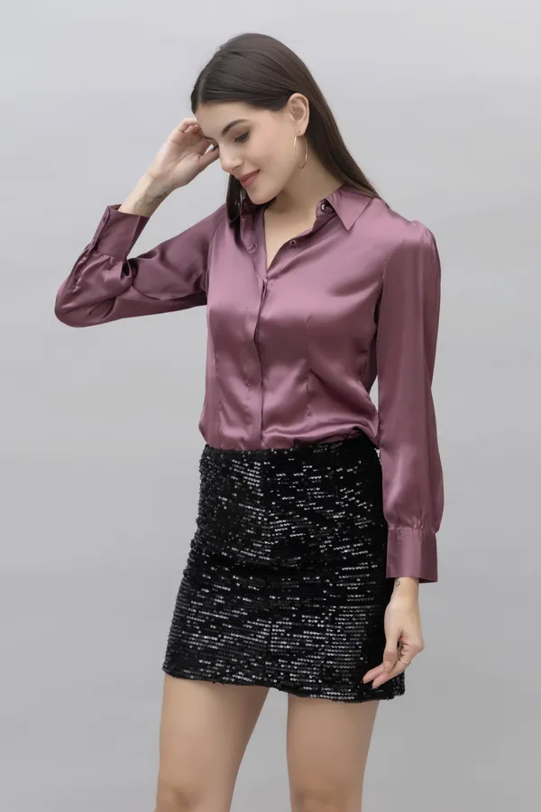 Purple_Satin_Solid_Full_Sleeve_Hip_Length_Shirt_For_Women