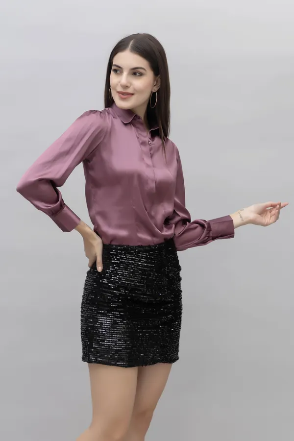 Purple_Satin_Solid_Full_Sleeve_Hip_Length_Shirt_For_Women