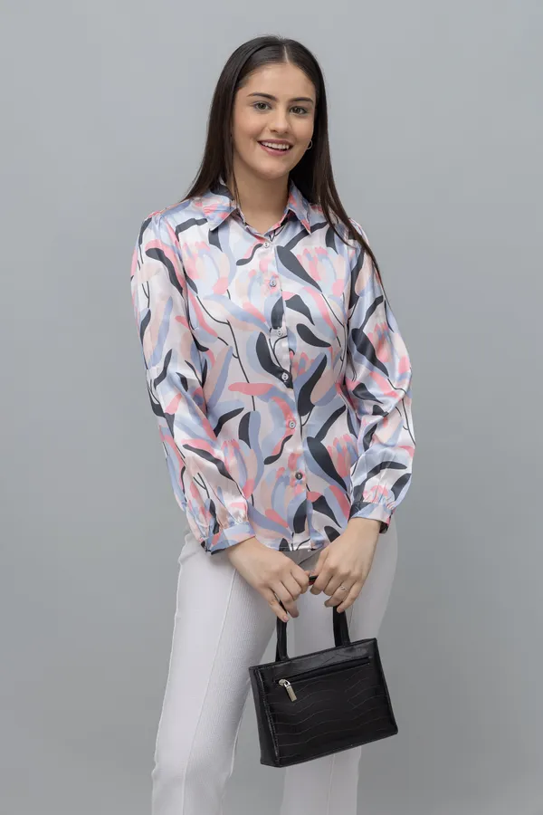 Multicolor_Satin_Printed_Full_Sleeve_Hip_Length_Shirt_For_Women