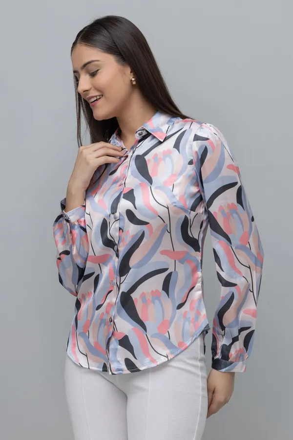 Multicolor_Satin_Printed_Full_Sleeve_Hip_Length_Shirt_For_Women