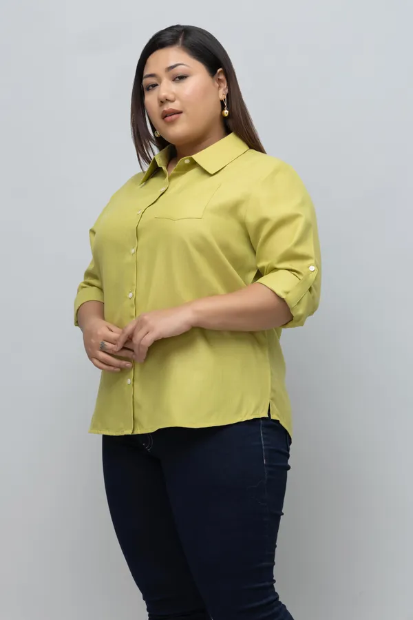 Women's_Plus_Size_Women_Formal_Linen_Shirt