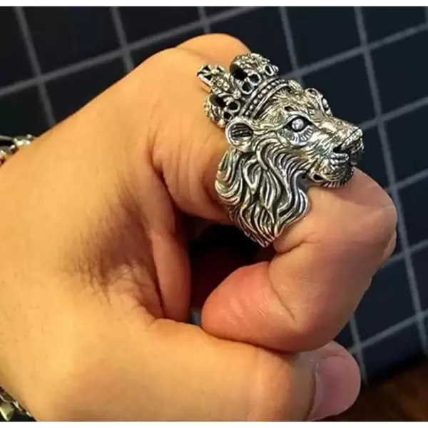 Charm_Ring_For_Men_Silver_King_Lion_Silver_Plated_Stylish_Silver_Ring_For_Mens