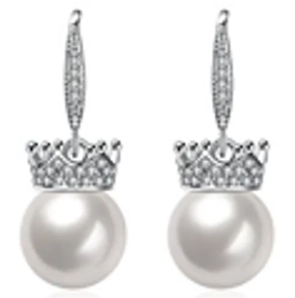 Silver_&__White_Premium_Alloy_Earrings_For_Women