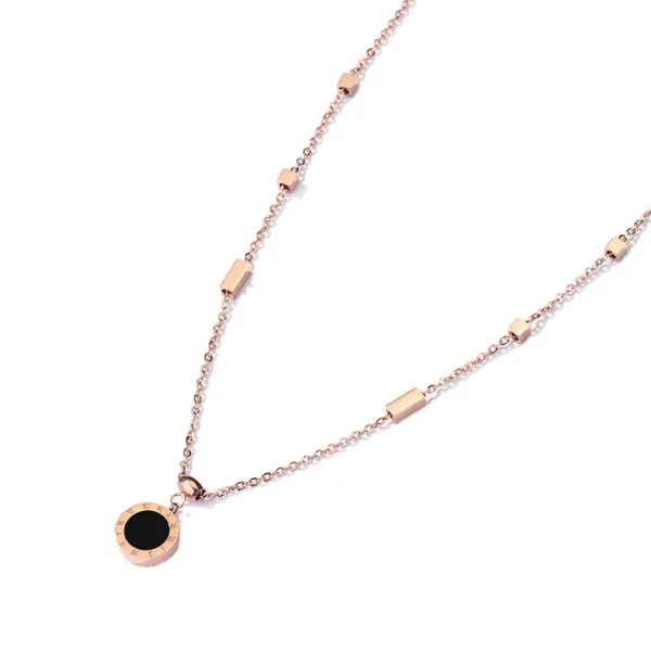 Rose_Gold_Roman_Alphabet_Black_And_White_Double-Sided_Round_Titanium_Steel_Cubic_Zirconia_rose_Gold-plated_Plated_Alloy,_Stainless_Steel