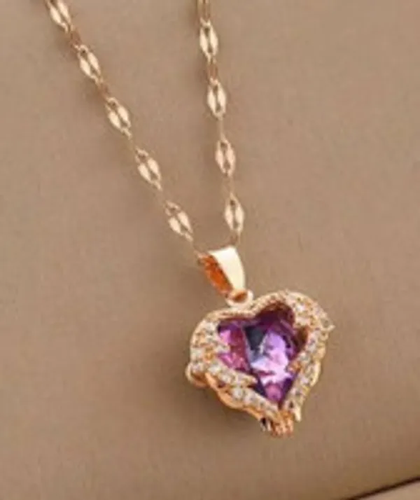 Purple_Zircon_Crystal_Ocean_Heart_Pendant_With_Chain_Rose_Gold_Necklace_For_Women