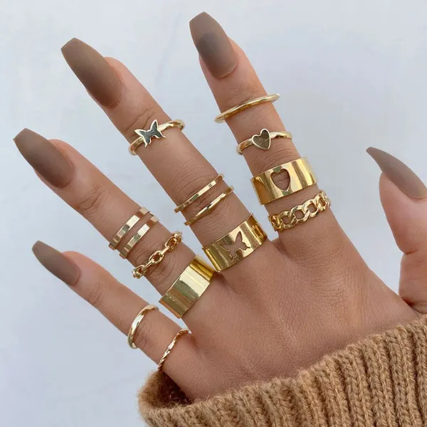 Women_Set_of_12_Gold-Plated_Adjustable_Finger_Ring