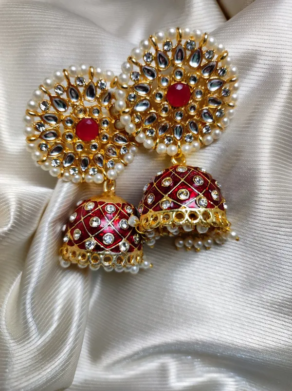 Royale_Red_Pearl_And_Kundan_Drop_Earrings_For_Women