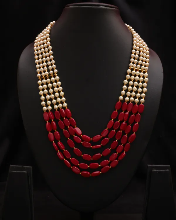 Classic_Red_Beaded_Pearl_Necklace