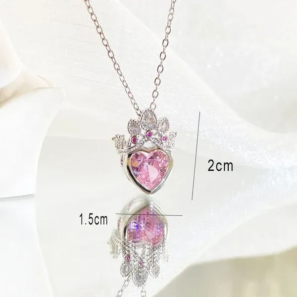 Gold_Plated_Anti_Tarnish_Stainless_Steel_Heart_Themed_Pink_Crown_Pendant