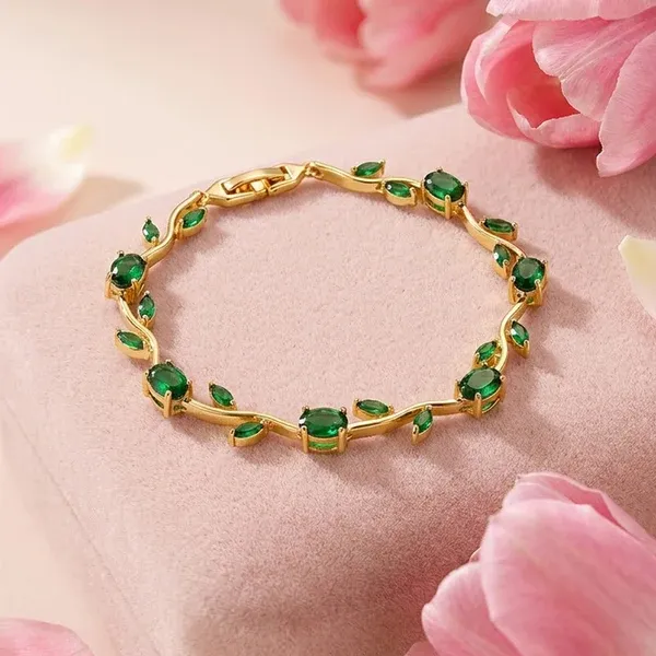 Gold_Plated_Green_Stones_Studded_Anti_Tarnish_Tulip_Bracelet