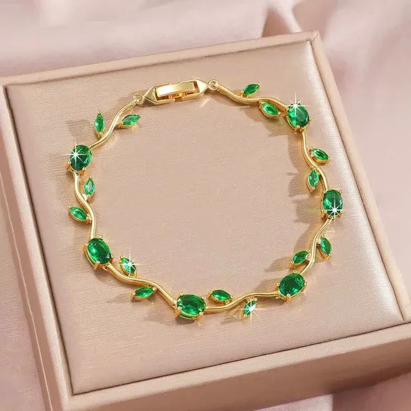 Gold_Plated_Green_Stones_Studded_Anti_Tarnish_Tulip_Bracelet