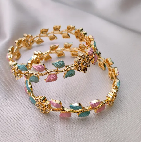 Pastel_Leaf_Gold_Bangles