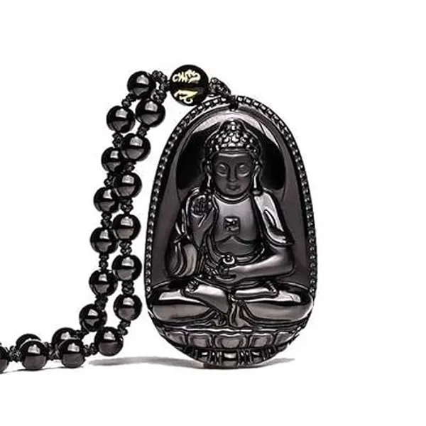 Black_Premium_Alloy_Budhha_Pendant_For_Women