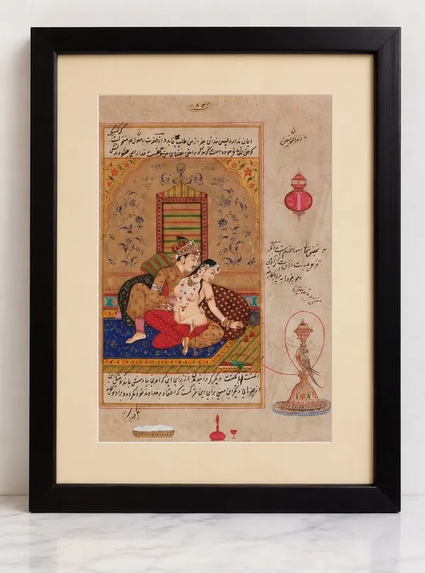 Traditional_Mughal_Court_Scene_Painting_–_Antique-Style_Ethnic_Wall_Art