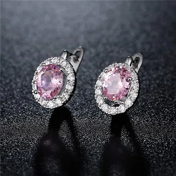 Silver_&__Blue_Premium_Alloy_Earrings_For_Women
