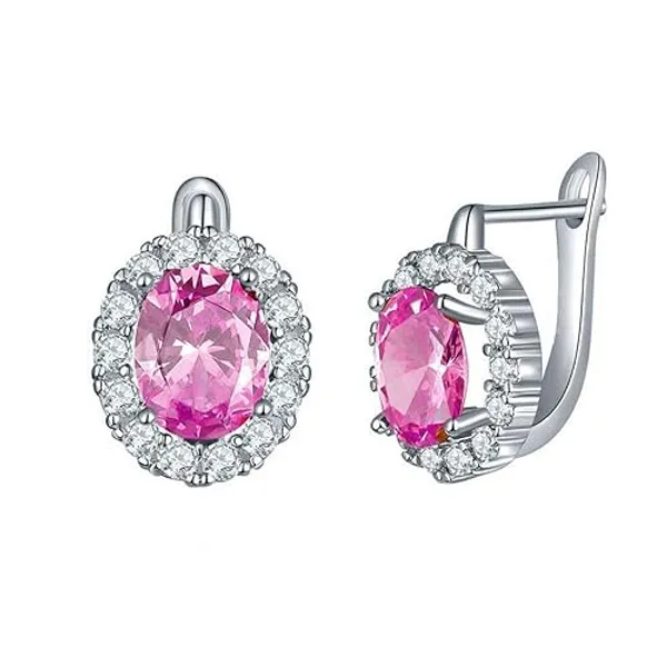 Silver_&__Blue_Premium_Alloy_Earrings_For_Women