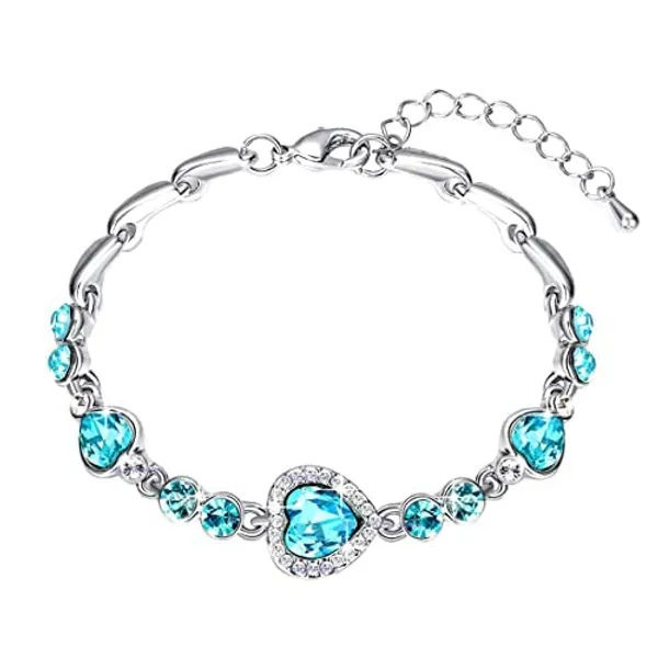 Silver_&__Blue_Premium_Alloy_Bracelets_For_Women
