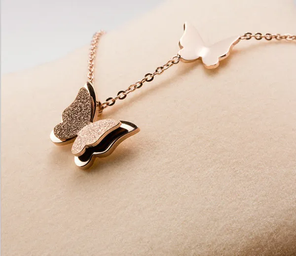 New_Butterfly_Clavicle_Rose_Gold_Stainless_Steel_Jewelry_Exquisite_Charm_Cute_Lady_Neck_Ornament_Chain_for_women_&_girls