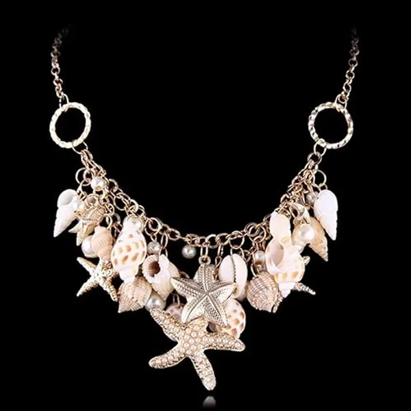Gold_&__White_Premium_Alloy_Necklaces_For_Women