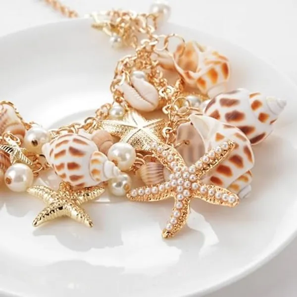 Gold_&__White_Premium_Alloy_Necklaces_For_Women