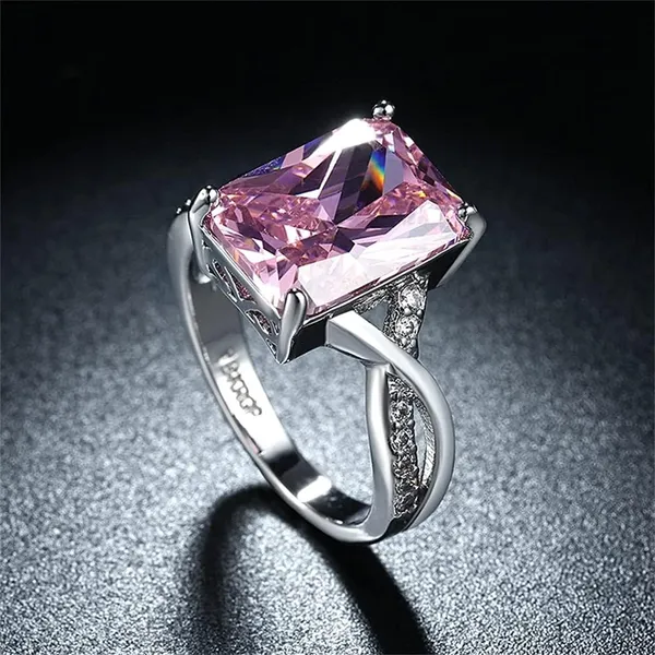Silver_&__Pink_Premium_Alloy_Ring_For_Women