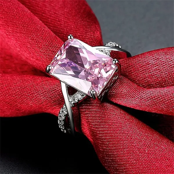 Silver_&__Pink_Premium_Alloy_Ring_For_Women