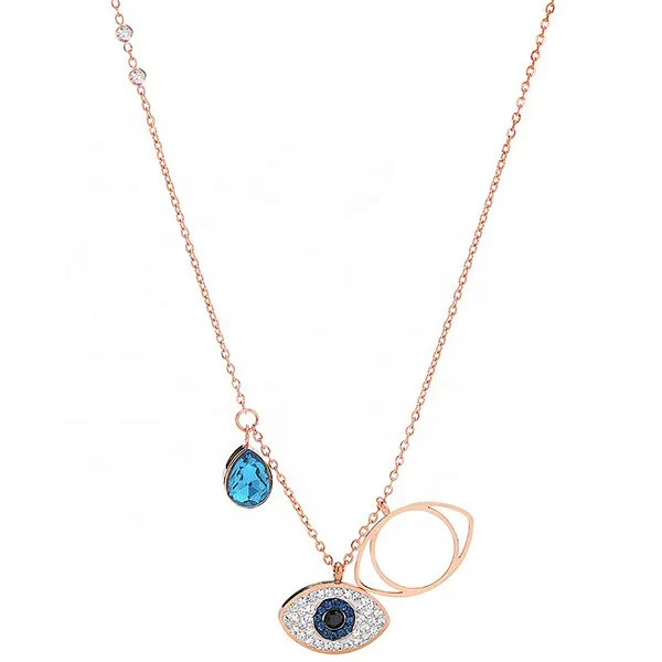stainless_steel_rose_gold_plated_evil_eyes_necklace_for_women_girls_Copper,_Gold-plated_Plated_Metal