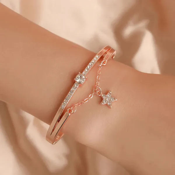 Rose_Gold_Plated_Star_inspired_Stone_Studded_Korean_Bracelet_For_Women_and_Girls