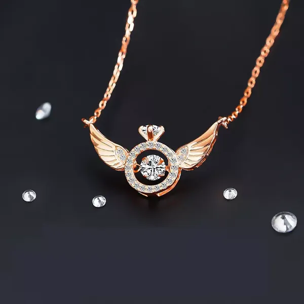Angel_Wings_Smart_Clavicle_Necklace_Rose_Gold_Necklace_Chain_For_Girls_and_Women_Diamond_Copper_Plated_Stainless_Steel_Chain