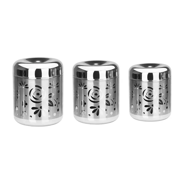 Pack_Of_3_Stainless_Steel_Canister_Set-For_Storage_-Tea,Suger,Cofi,Grain,Dry_Fruit_Designer_Canister-Elegence_Look_For_Your_Kitchen_Canister_Set