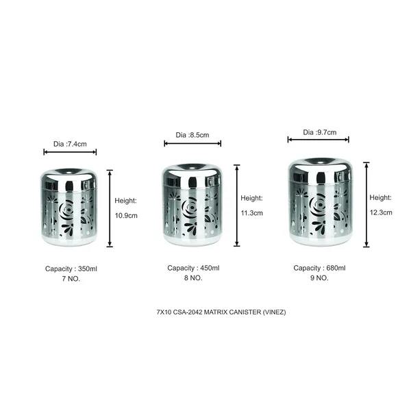Pack_Of_3_Stainless_Steel_Canister_Set-For_Storage_-Tea,Suger,Cofi,Grain,Dry_Fruit_Designer_Canister-Elegence_Look_For_Your_Kitchen_Canister_Set