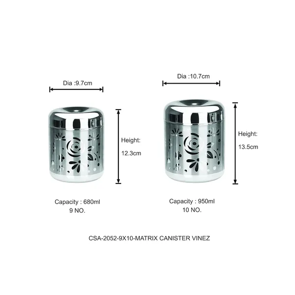 Pack_Of_2_Silver_Stainless_Steel_Canister_Set-For_Storage_-Tea,Suger,Cofi,Grain,Dry_Fruit_Designer_Canister-Elegence_Look_For_Your_Kitchen_Canister_Set