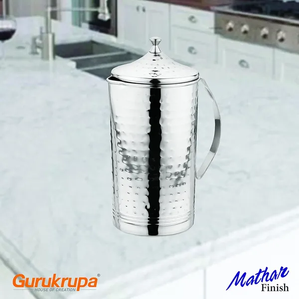 Stainless_Steel_Stylish_&Trendy_Look_Handcrafted_Hammered_Water_Pitcher-Jug-MATHAR_WATER_PITCHER_-A-6511_-1.5_LTR