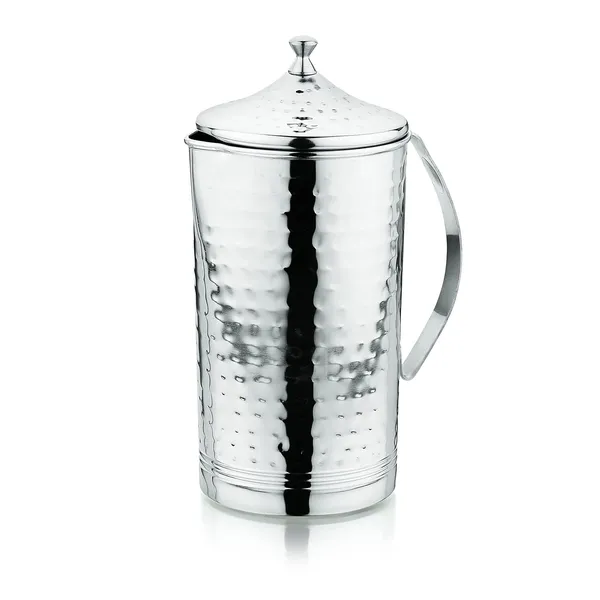 Stainless_Steel_Stylish_&Trendy_Look_Handcrafted_Hammered_Water_Pitcher-Jug_(A-6512-MATHAR)