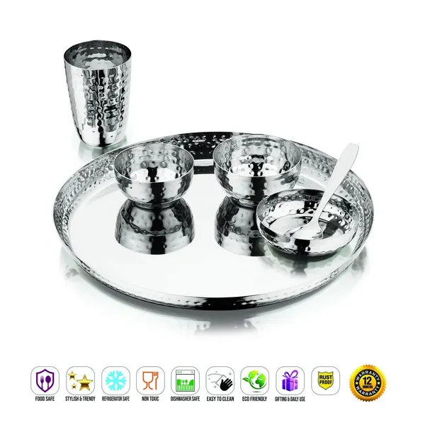 Stainless_Steel_Hammered_Finish_Dinner/Buffet_Set-13_No-_Set_Of_12_Pcs-MTB-6713-C-12_PCS_SET