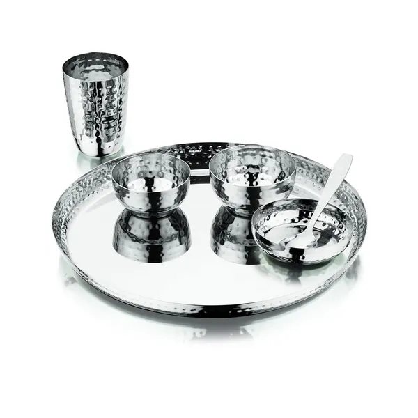 Stainless_Steel_Hammered_Finish_Dinner/Buffet_Set-13_No-_Set_Of_12_Pcs-MTB-6713-C-12_PCS_SET