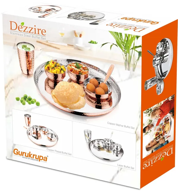 Stainless_Steel_Hammered_Finish_Dinner/Buffet_Set-13_No-_Set_Of_12_Pcs-MTB-6713-C-12_PCS_SET
