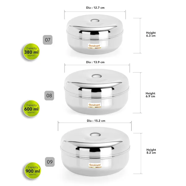 Pack_Of_3_Stainless_Steel_Chapati_Box,_Round_Food_Storage_Containers_With_Lid_(7X9)