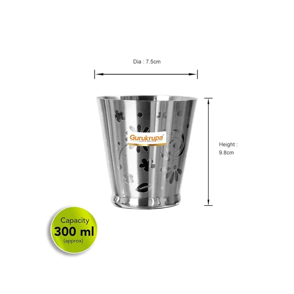 Pack_Of_6_Stainless_Steel_Glass_With_Floral_Design_(250_Ml)
