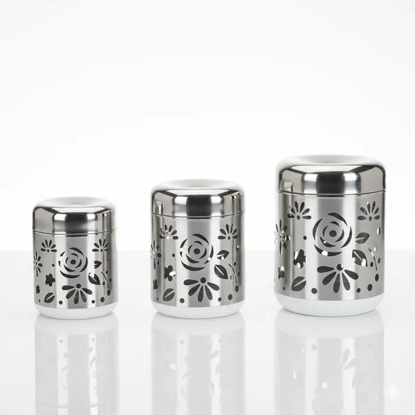 Pack_Of_3_Stainless_Steel_Canister_With_Mattrix_Finish_-_10X12-20471