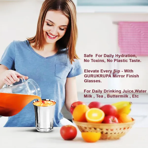 Stainless_Steel_Plain_Finish_Pari_Glass_Set_-_6_Pieces_(250_Ml)_Silver_Tumbler_For_Water,_Juice_And_Milk_Elegant_And_Long_Lasting_Drinkware