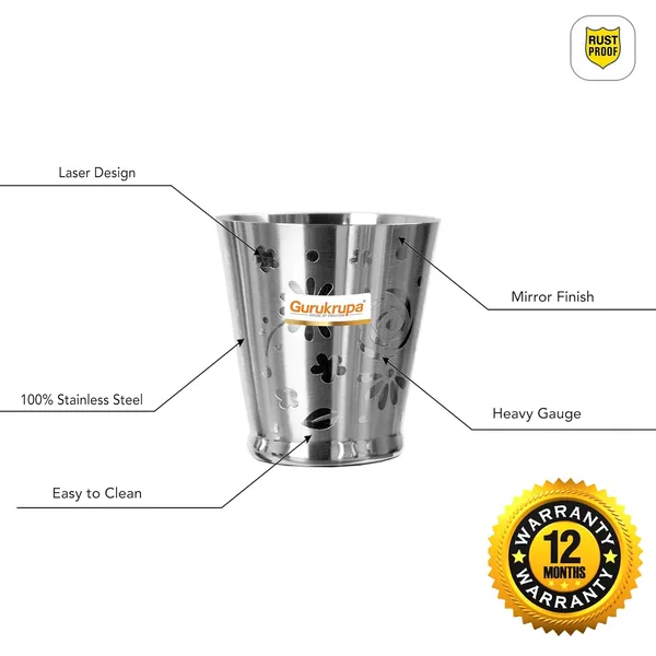 Pack_Of_6_Stainless_Steel_Matrix_Finish_Glass_(250_Ml)_Water_&_Juice_Tumblers_Silver