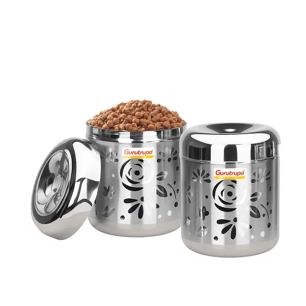 Stainless_Steel_Canisters_With_Mattrix_Finish_2_Pcs_Set_-_10_NO_-_MATTRIX_CANISTER_-APPLE_DABBA