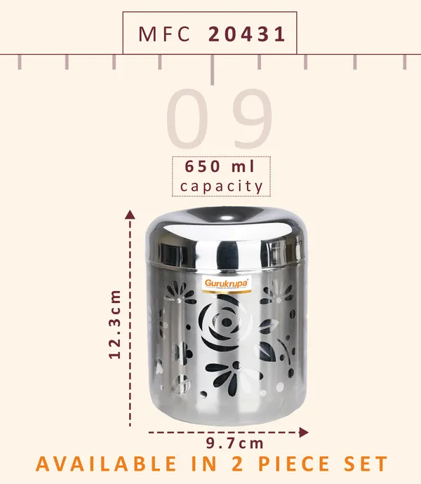 Stainless_Steel_Canister_With_Mattrix_Finish_2_Pcs_Set_-_9_No