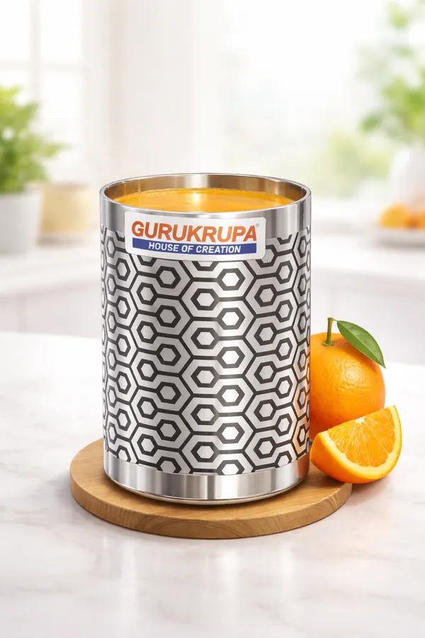 Gurukrupa_Amrapali_Laser_Finish_Stainless_Steel_Glass_250ml_|_Designer_Mirror_Polish_Tumbler_|_Premium_Drinking_Glass_|_Food_Grade_Steel_|_Durable_&_Rust_Resistant_