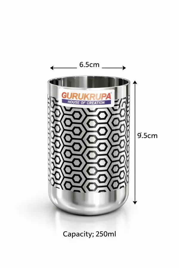 Gurukrupa_Royal_Finish_Stainless_Steel_Glass_250ml_|_Premium_Designer_Drinking_Tumbler_|_Heavy_Gauge_Mirror_Finish_|_Durable_&_Rust_Resistant_|_Kitchen_&_Dining_Use_(3)
