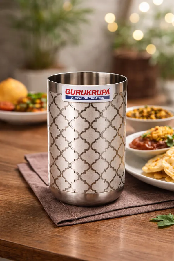 Gurukrupa_Royal_Finish_Stainless_Steel_Glass_250ml_|_Premium_Designer_Drinking_Tumbler_|_Heavy_Gauge_Mirror_Finish_|_Durable_&_Rust_Resistant_|_Kitchen_&_Dining_Use_(